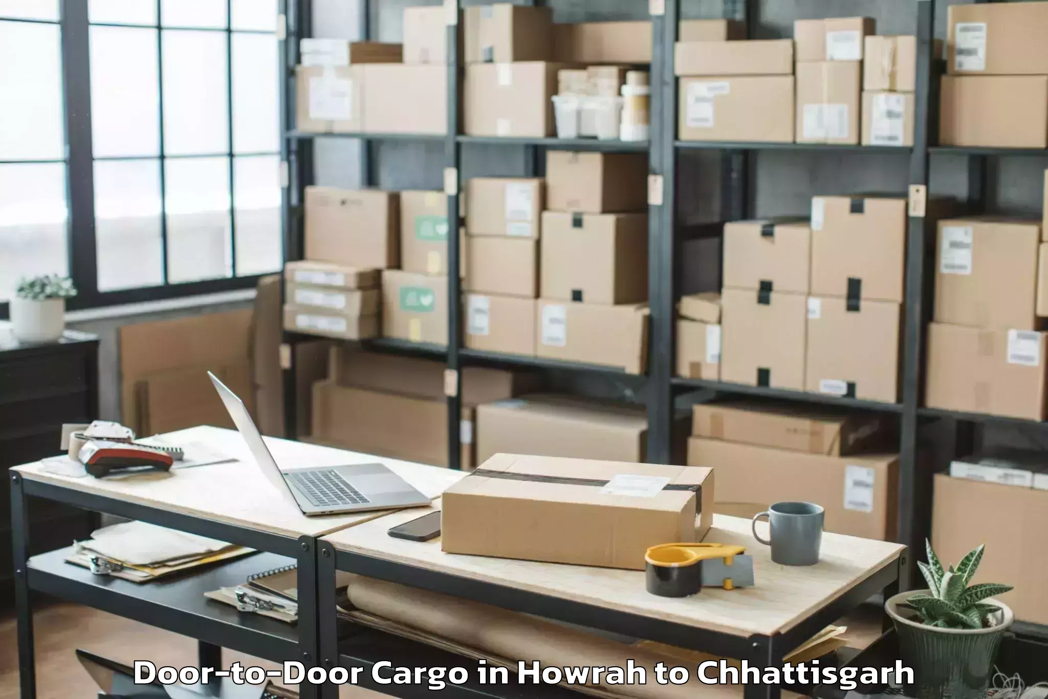 Professional Howrah to Chirimiri Door To Door Cargo